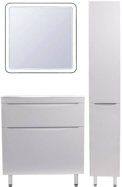 Мебель для ванной Style Line Бергамо Мини 80 Люкс Plus напольная, антискрейтч белая
