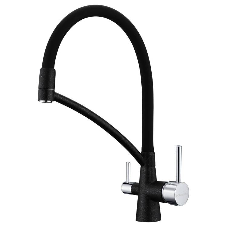 Смеситель для кухни Paulmark Siegen Si213111-BLM с гибким изливом, черный