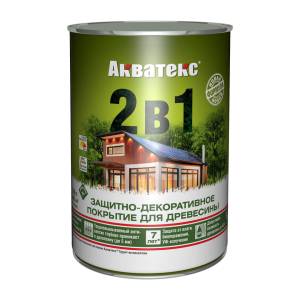 Защитно-декоративное покрытие для дерева алкидное полуматовое лессирующее Акватекс 2 в 1 махагон 0.8 л