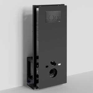 Система инсталляции для унитазов Wasserkraft Glan 66TLT.010.ME.BL.MB02 клавиша черный матовый