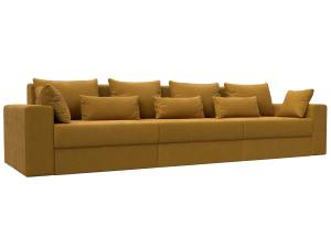 Прямой диван Лига Диванов Майами Long 126744 BRUT 10 желтый