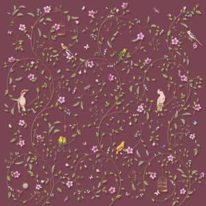 Фреска Ortograf Chinoiserie 33946 Chinoiserie burgundy Флок FLK
