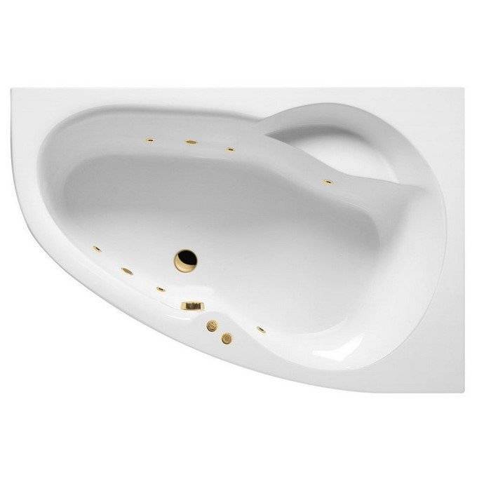 Акриловая ванна Excellent Newa 160x95 (правая) "SOFT" (золото)