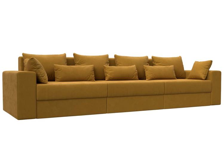 Прямой диван Лига Диванов Майами Long 126744 BRUT 10 желтый