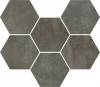 Мозаика ColiseumGres Экспо 620110000174 Дарк Гексагон 25x29