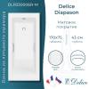 Ванна из искусственного камня Delice Diapason 170x75, с ножками, с ручками хром, белая матовая