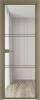 Межкомнатная дверь Profil Doors 3 AX цвет профиля Шампань, стекло безопасное 6 мм ромб белый 700x2000