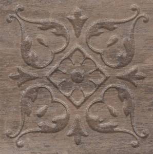 Вставка Kerama Marazzi Браш Вуд STG/C482/SG1550 коричневый тёмный 9.9x9.9