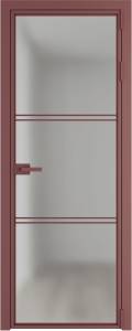 Межкомнатная дверь Profil Doors 3 AX цвет профиля Красный антрацит, стекло безопасное 6 мм матовое 700x2000