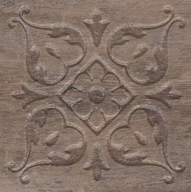Вставка Kerama Marazzi Браш Вуд STG/C482/SG1550 коричневый тёмный 9.9x9.9