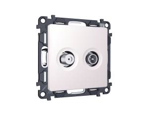 Комплект механизма TV розетки оконечной+SAT Ambrella Volt MA MA213310 жемчуг