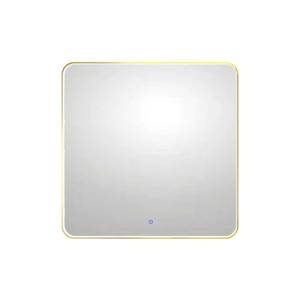 Зеркало Comforty Сириус-80 00-00020722 с подсветкой, золотой матовый