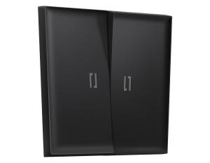 Лицевая панель для 2-клавишного выключателя с подсветкой Ambrella Volt Sigma SP8040 черный матовый