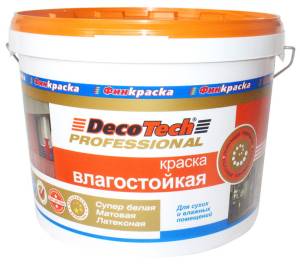 Краска DecoTech Влагостойкая 9 л