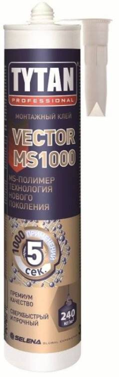 TYTAN PROFESSIONAL VECTOR MS-1000 клей монтажный на основе MS полимеров, белый (310мл)