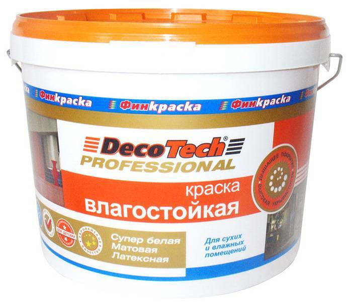 Краска DecoTech Влагостойкая 9 л