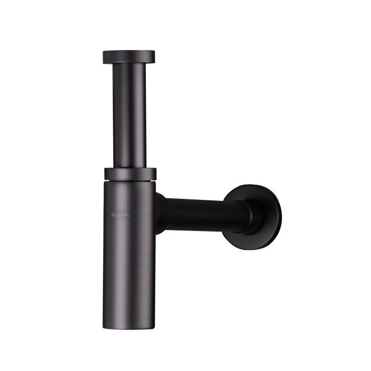 Сифон для раковины Splendy Elegance EL30817MBM бутылочный, 1 1/4" х 35, черный матовый