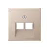 Накладка 2-ой наклонной телефонной/компьютерной розетки Jung A 500 шампань A569-2BFPLUACH
