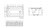 Чугунная ванна Goldman Классик 130x70 без ножек фото 4