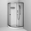 Душевая кабина Am.Pm X-Joy W94C-401-100BT 100x100, 1/4 круга, профиль матовый черный, стекло прозрачное фото 5