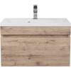 Тумба с раковиной Uperwood Eva 3930313469 подвесная, выдвижной ящик, крафт табачный, 60 см