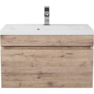 Тумба с раковиной Uperwood Eva 3930313469 подвесная, выдвижной ящик, крафт табачный, 60 см