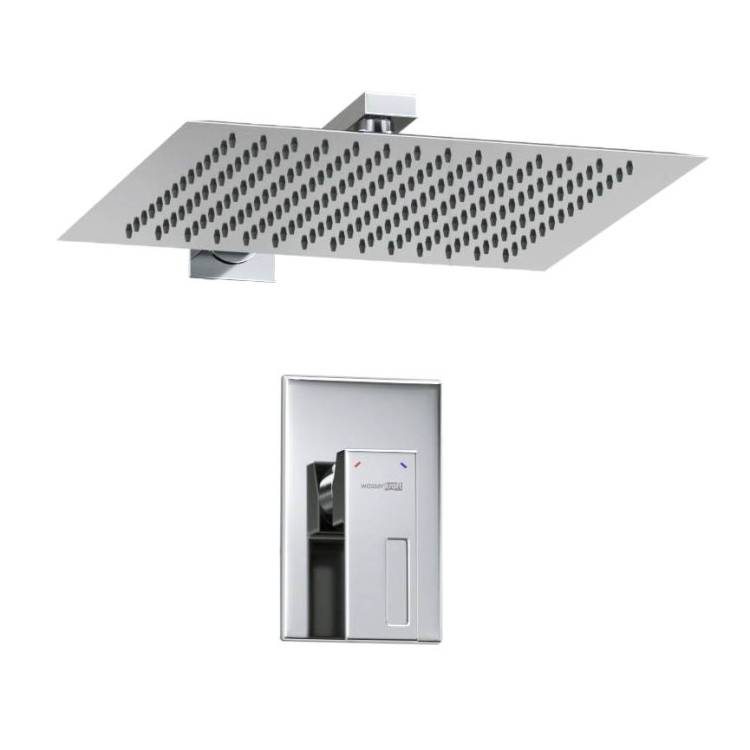 Душевой комплект Wasserkraft A12119 с верхней душевой насадкой, хром, встраиваемый