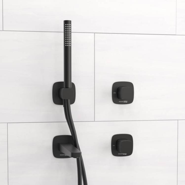 Душевой комплект Wasserkraft Nuthe A9151.264.315.327.242.217 встраиваемый, с лейкой и изливом, черный