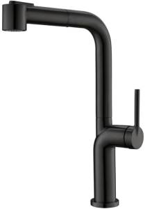 Смеситель для кухни BelBagno BB-LAM60-NERO с выдвижным изливом