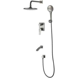 Душевой комплект Lemark Bronx LM3722GM графит, с внутренней частью