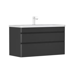 Тумба под раковину Equil Eltoro tpELTR100.2Y-03 подвесная, черный, 99.1x44.8