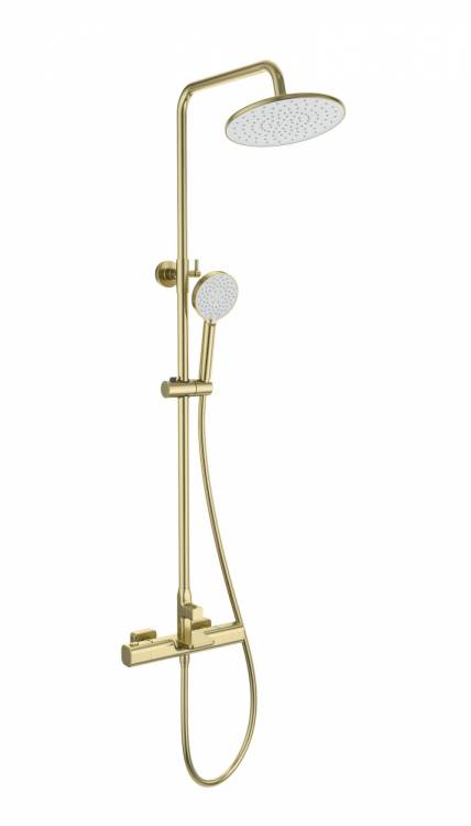 Душевая стойка Wonzon & Woghand WW-C3017-A-BG с термостатом, золото
