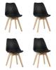 Набор из 4 стульев Stool Group Frankfurt New Y863-V seat black X4 черный