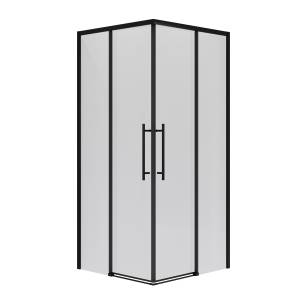 Душевой уголок Niagara Nova NG-6828-34BLACK профиль черный матовый, стекло прозрачное, 80x80x195