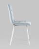 Стул Stool Group Chilly OS-2011-V seat HLR-17 wl DUAL серо-голубой, белые ножки, велюр фото 4