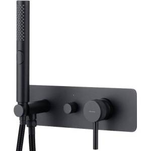 Душевой комплект Allen Brau Priority 5.31009-31 черный матовый, с внутренней частью