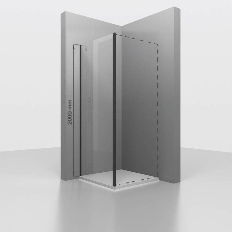 Душевая перегородка RGW Z-050-3B 352253100-14 Черный 100x200