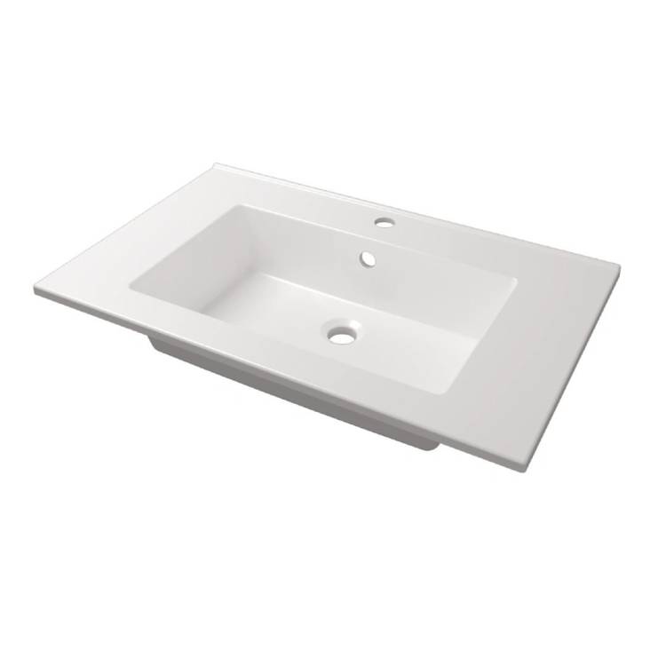 Раковина Uperwood Parma Premium 4538342001 белая глянцевая, 76.5x47.5