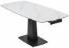 Стол Woodville Balde 593885 matt white marble solid ceramic/black 140(200)x85x76 фото 8
