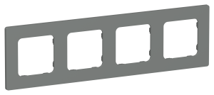 Рамка 4-постовая IEK Flite FI-M42-32-20-K80 мокрый асфальт