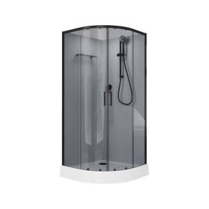 Душевая кабина Aquanet Passion EVO 267258 90x90, профиль черный, стекло тонированное, без крыши