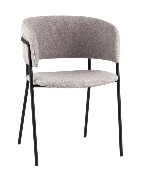 Кресло Stool Group Нэлли AV 486-L80-9005 буклированный велюр серый