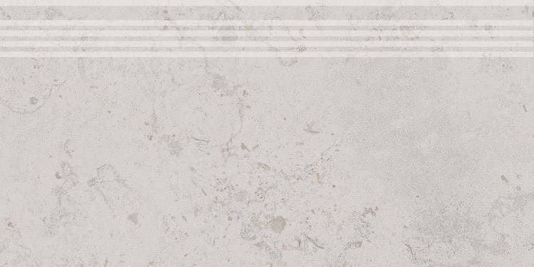 Ступень Kerama Marazzi Про Лаймстоун DD205300R\GR серый светлый обрезной 30x60