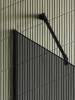 Душевая перегородка MaybahGlass MGD-735-6у 89x195, стекло графит матовый 8 мм, профиль черный фото 5