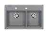 Мойка кухонная Alveus Granital Atrox 50 1132001 Concrete - G81 с сифоном, 79x50