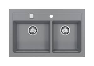 Мойка кухонная Alveus Granital Atrox 50 1132001 Concrete - G81 с сифоном, 79x50