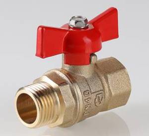 Кран шаровый VALTEC СТАНДАРТ, рукоятка бабочка 1/2, вн.-нар. (PN40)