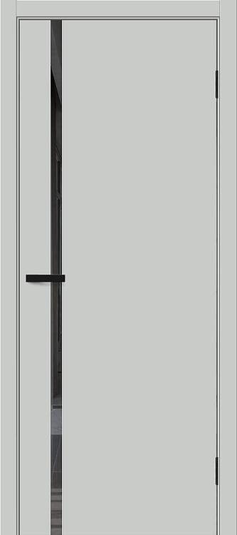 Межкомнатная дверь Остекленная Bravo Браво-0.40.П 169-1055 Полотоно Grey Silk, Стекло Mirox Grey 2000х700