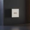 Лицевая панель для двойной компьютерной розетки RJ-45 Voltum S70 VLS001413 хлопок фото 4