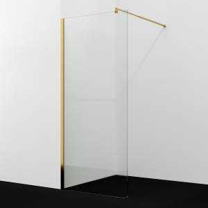 Душевая перегородка Wasserkraft Rur 30W46PG профиль глянцевое золото, стекло прозрачное, 110x120x200